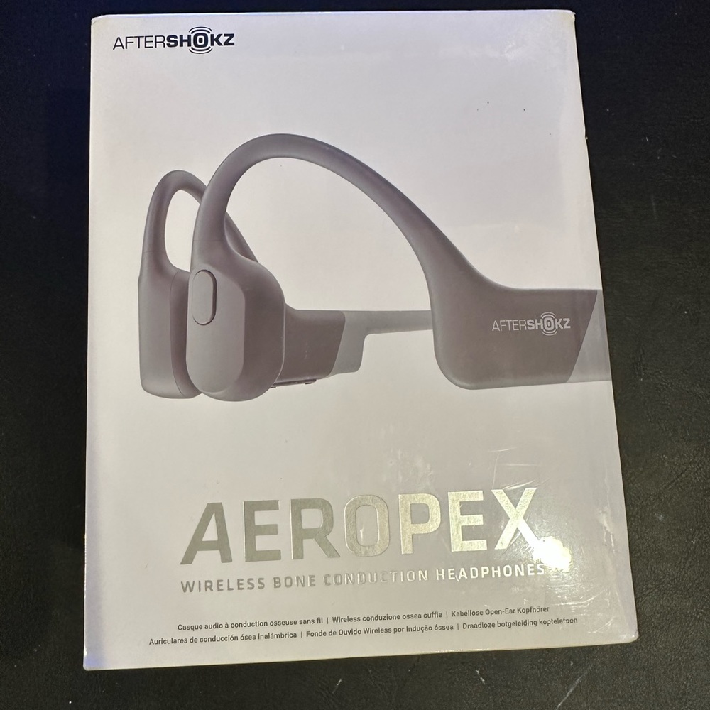 NIB Aftershokz Aeropex wireless bone conduction headphones (Lunar Grey)